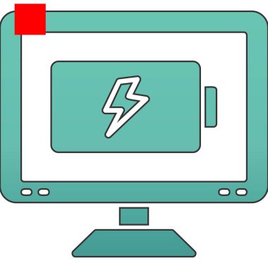 Dizüstü bilgisayar simgesi, vektör illüstrasyon tasarımı