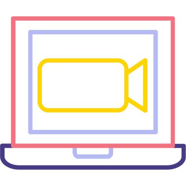 Monitör. Web simgesi basit illüstrasyon