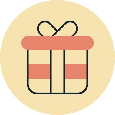 Hediye. Web simgesi basit illüstrasyon
