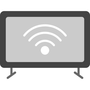 TV düz vektör simgesi