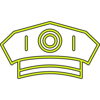 Ordu şapkası beyaz arkaplanda izole edildi