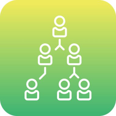 Eşsiz hiyerarşi vektör simgesi