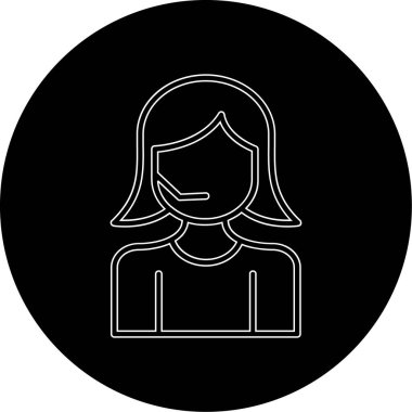 Kadın simgesinin vektör illüstrasyonu