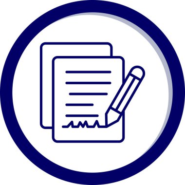 Kalem. Web simgesi basit illüstrasyon