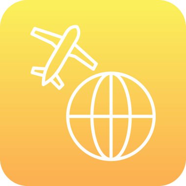 düzlem simgesinin vektör illüstrasyonu