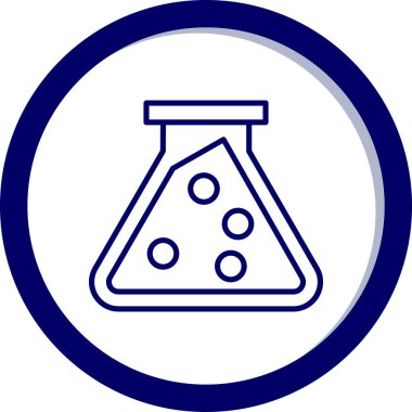 kimyasal matara yuvarlanmış vektör simgesi