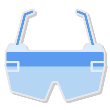 Dalış gözlüğü ikonu. vektör illüstrasyonu