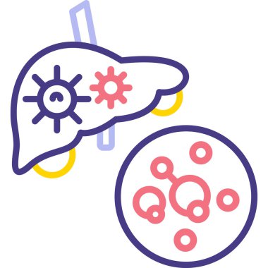 Virüs web simgesi, basit vektör illüstrasyonu