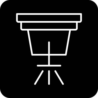 davul enstrümanı simgesi ana hat biçiminde