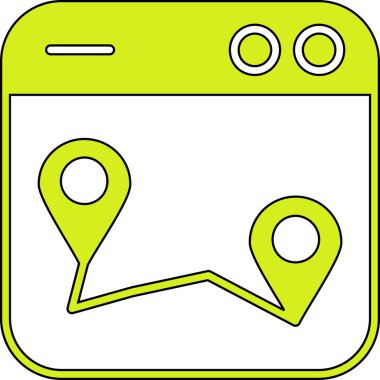 harita pin simgesi, vektör illüstrasyonu