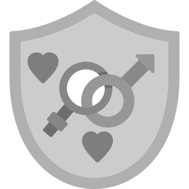 Kalp. Web simgesi basit illüstrasyon