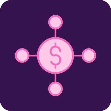 Para için. Web simgesi basit illüstrasyon