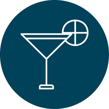 Kokteyl. Web simgesi basit illüstrasyon