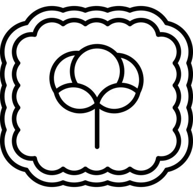 Çiçek. Web simgesi basit illüstrasyon