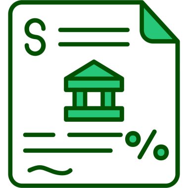 bankacılık simgesi, basit tasarım illüstrasyonu