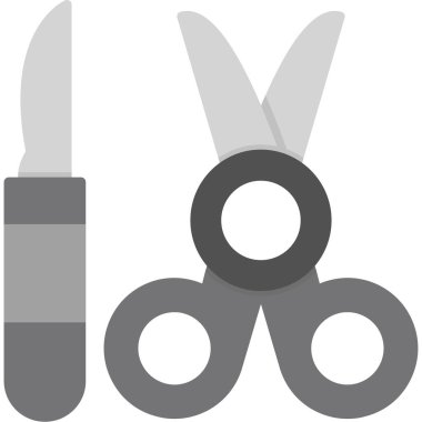 Makas ve kesme tahtası simgesi