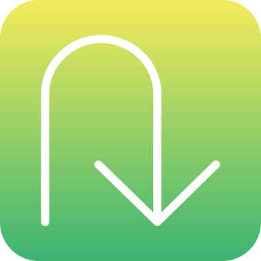 Senin tarzında ok yönü aşağı simgesi