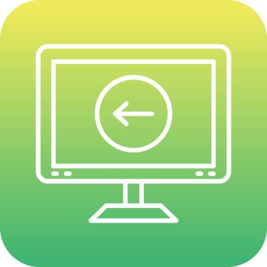 vektör lcd simgesi illüstrasyonu