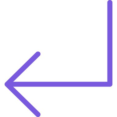 ok sol kontur simgesi ana hat biçiminde