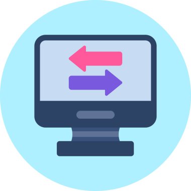 Aktarım ağ simgesi, vektör illüstrasyonu