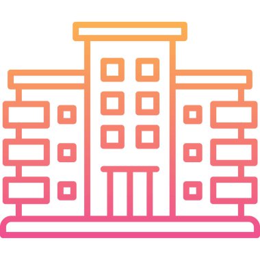 modern mimari simgesi, vektör illüstrasyonu