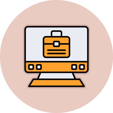 Bilgisayar. Web simgesi basit illüstrasyon