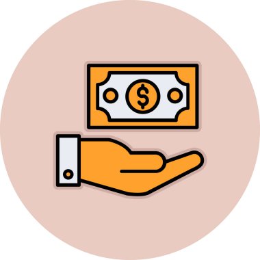 Dolar işareti. Basit resimleme