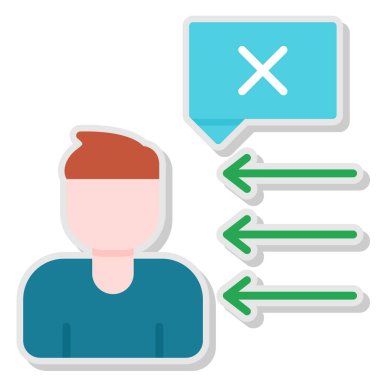 Adamım. Web simgesi basit illüstrasyon