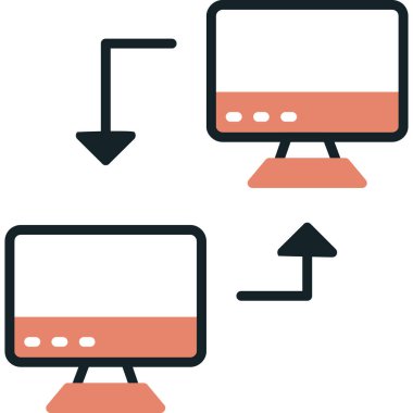 Bilgisayar simgesinin vektör illüstrasyon tasarımı