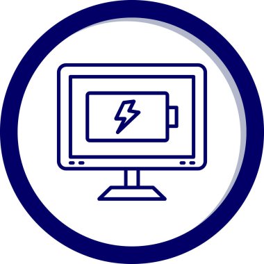 Bilgisayar. Web simgesi basit illüstrasyon