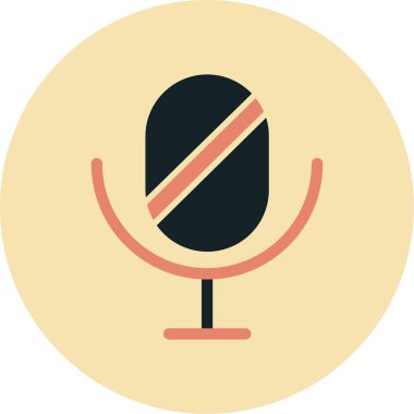 Mikrofon. Web simgesi basit tasarım