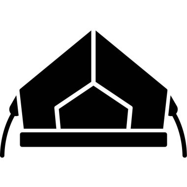 Çadır vektör simgesi. Basit tasarım