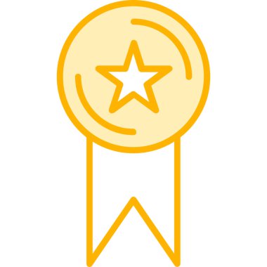 Madalya simgesi, vektör illüstrasyonu