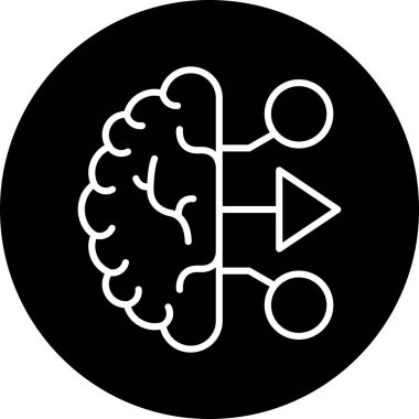 Beyin. Web simgesi basit tasarım