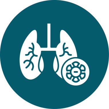 Akciğerler simge vektör çizim