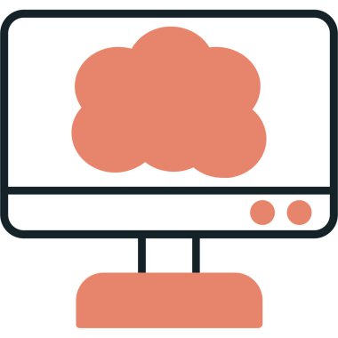 Web ve mobil uygulaması tasarım, monitör logo kavramı için beyaz arka plan üzerinde izole monitör simge vektör