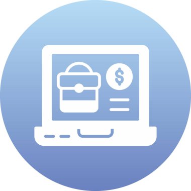 Çanta simgesinin vektör illüstrasyonu