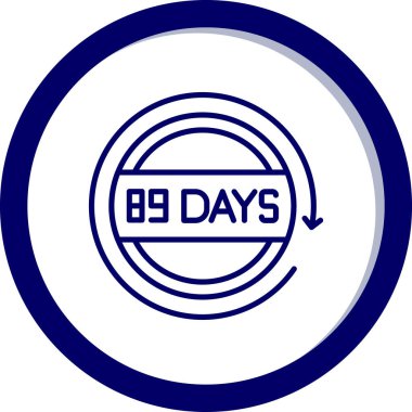 96 günlük simge, vektör çizimi, basit