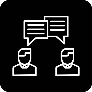 Konuşma balonu ikonu. Düz biçim vektörü EPS.