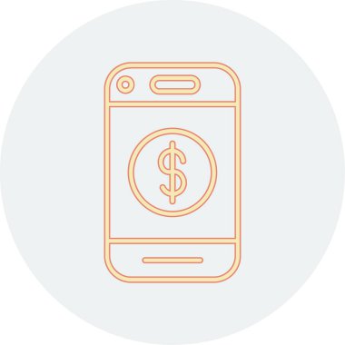 Dolar. Web simgesi basit illüstrasyon