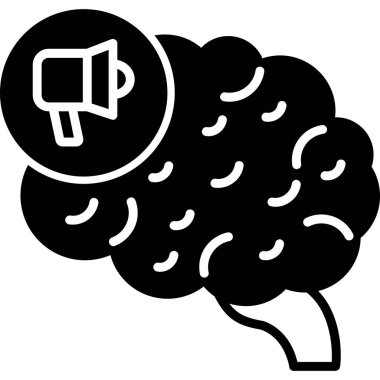 Beyin. Web simgesi basit illüstrasyon