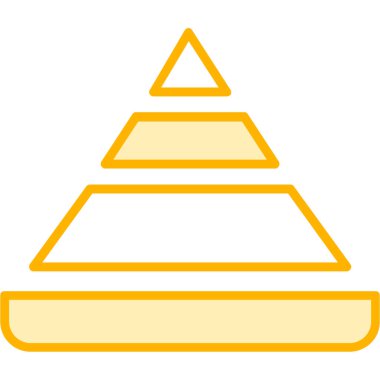 Altın piramit vektör simgesi