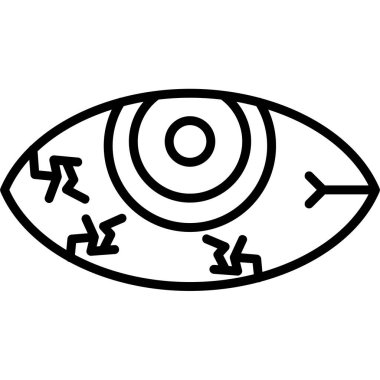 Göz Vektörü Satırı Simge Tasarımı