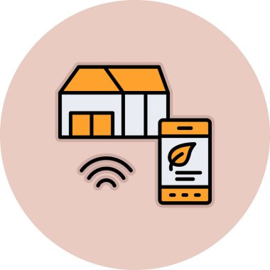 akıllı ev simgesi vektör illüstrasyonu