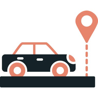 Park düz vektör simgesi