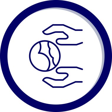 Eller toprak simgesini tutar