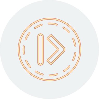 Modern düz dairenin vektör simgesi