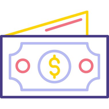 Para için. Web simgesi basit illüstrasyon