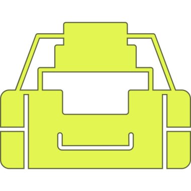 seyahat için yeşil ve sarı bavul