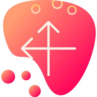 Oklu kırmızı kalbin vektör çizimi